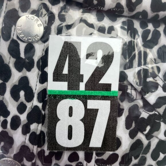 Michael Kors Womens Sleeveless Leopard Print Button-Down Shirt L NWT 4287 - Picture 7 of 8